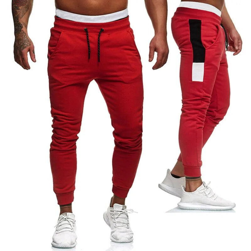 2024 New Men&#39;s Fashion Track Pants: Long Trousers for Fitness Workout