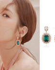 MENGJIQIAO 2024 Korean TV Star Crystal Tassel Drop Earrings for Women Party Jewelry