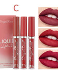 3pc/set Waterproof Matte Velvet Lip Gloss