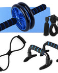 Home Fitness Set: Abdominal Wheel Roller, Push-Up Bar, and Jump Rope