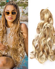 French Curly Crochet Braiding Hair Synthetic Loose Wave Ombre Braids Spiral Curls Pre Stretched Hair Extensions for Women