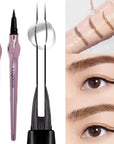 2 Point Wild Eyebrow Pencil Long Lasting Easy to Hold Eyebrow Tattoo Waterproof Fine Liquid Silkworm Korean Makeup