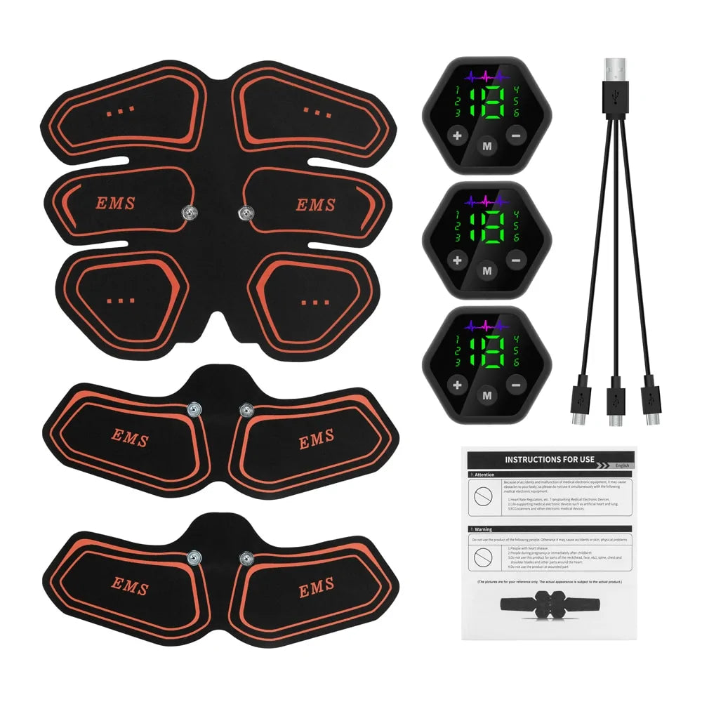 EMS Abdominal &amp; Hip Trainer Toner: USB Fitness Gear for Home Gym