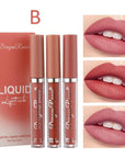 3pc/set Waterproof Matte Velvet Lip Gloss