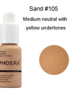 PHOERA 30ML Face Liquid Foundation Long Lasting Waterproof Concealer Liquid Makeup Matte Base Makeup Cosmetics