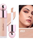 High Coverage Nude Matte Liquid Concealer Moisturizing Oil Control Long Lasting No Smudges