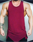 Men's Athletic Gym Fitness Tank Top - Solid Sleeveless Vest