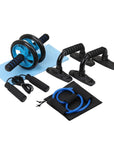 Home Fitness Set: Abdominal Wheel Roller, Push-Up Bar, and Jump Rope