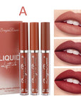 3pc/set Waterproof Matte Velvet Lip Gloss