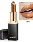 Shiny Gold Black Tube Lipstick Pearl Moisturizing Lipstick 9 Colors Available