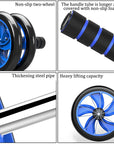 Home Fitness Set: Abdominal Wheel Roller, Push-Up Bar, and Jump Rope