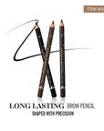 12 Pieces/Set Waterproof Eyebrow Pencil Precise Eyebrow Definer Black Blonde Brown Long Lasting Makeup 3 Color Cosmetic