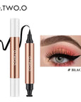 O.TW OO Black Liquid Eyeliner Waterproof Quick Dry Double Ended Eyeliner Women Makeup