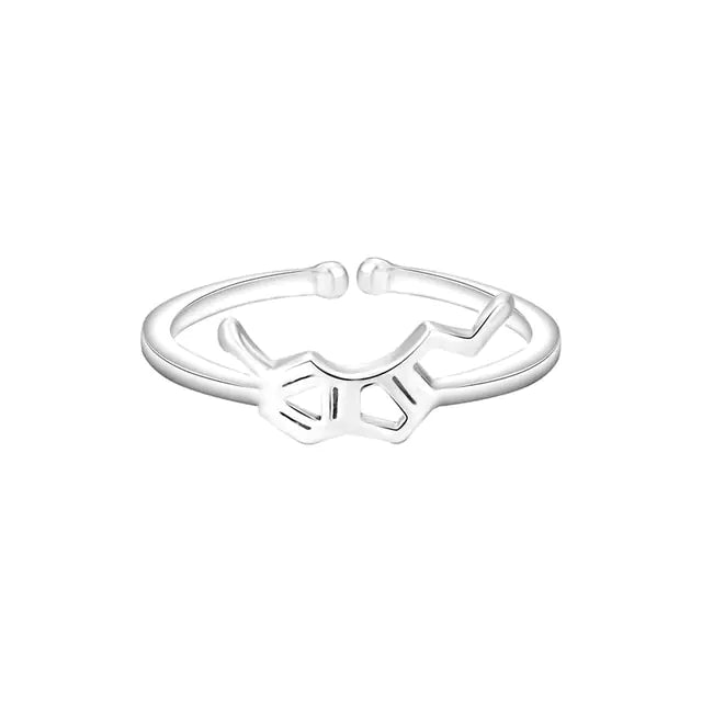 Kinitial Bat Rings Handmade Spider Web Animal Tail Puzzle Jewelry Open Adjustable Encircle Ring Wholesale Bijoux