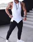 Men's Athletic Gym Fitness Tank Top - Solid Sleeveless Vest