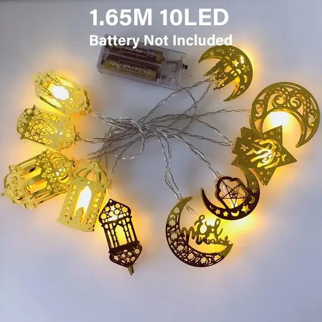 Eid Mubarak Moon Star Led String Light