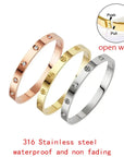 2024 New Design Cross Stud Zircon Bracelet Stainless Steel Bracelet For Women Brand Jewelry