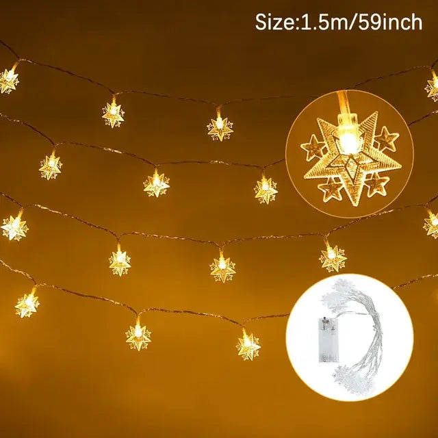 Eid Mubarak Moon Star Led String Light