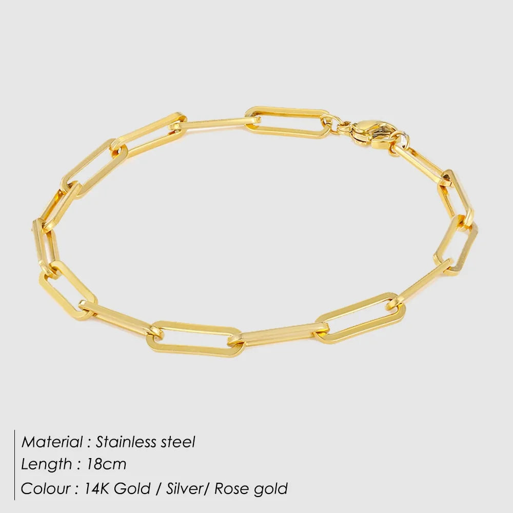 Women&#39;s Stainless Steel Curb Cuban Link Bracelet by Davieslee Jewelry