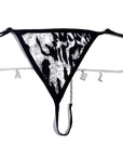 Custom Thongs With Alphabet Jewelry Personalized Crystal Letter Underwear