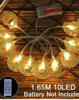 Eid Mubarak Moon Star Led String Light