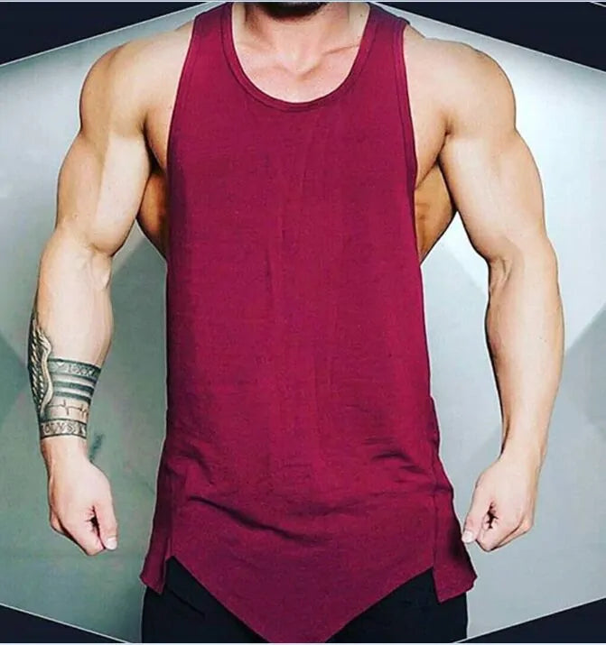 Men&#39;s Athletic Gym Fitness Tank Top - Solid Sleeveless Vest