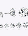 Crystal Earrings: Round Silver Studs, Fashionable Jewelry