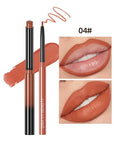 QIBEST 2 Piece Set Long Lasting Lipstick Lip Liner Waterproof Contour Makeup