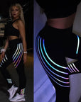 Kaminsky New Woman Fitness Leggings: High Elastic Shine Workout Pants