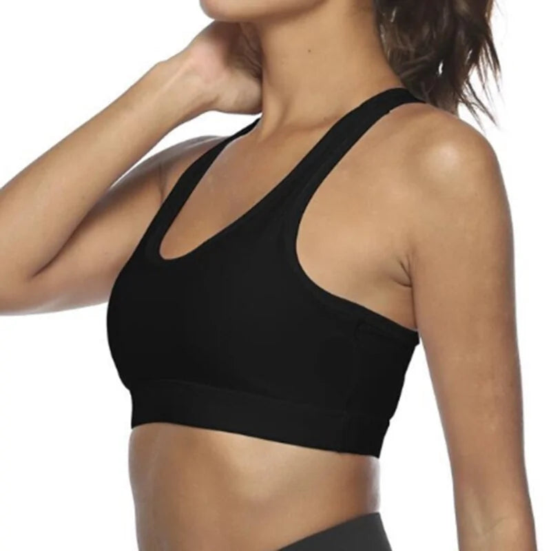 Women&#39;s Sports Bra with Phone Pocket: Wireless Fitness Top