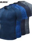 Men's Quick Dry Compression Running T-Shirts: Fitness & Soccer Sportswear