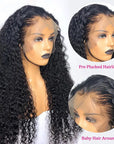 13x4 Lace Frontal Wig 30 Inch Indian Curly Human Hair Wigs With 4x4 Lace Closure For Women For Sale