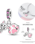 024 925 Sterling Silver Crystal Slippers Barbie Series Beads Suitable for Original Pandora Bracelet DIY Gift