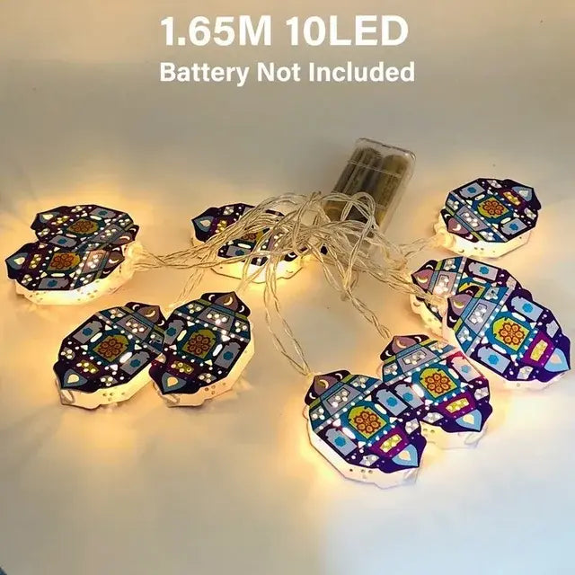 Eid Mubarak Moon Star Led String Light