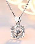 Fashion Rose Flower Jewelry Packaging Zirconia Necklace