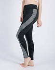 Kaminsky New Woman Fitness Leggings: High Elastic Shine Workout Pants