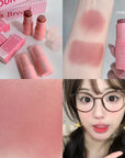 Soft blush stick, natural, saturated, long-lasting, waterproof, brightens skin tone, expanding color