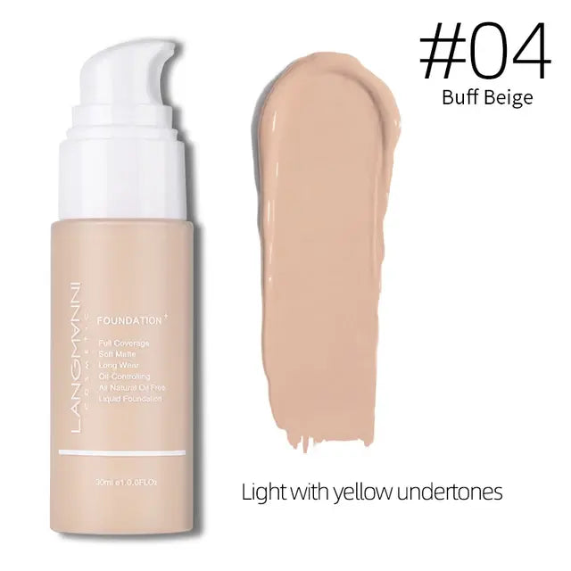 30ml Oil Control Matte Liquid Foundation Press