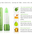 Natural ALOE VERA Gel Temperature Change Color Long Lasting Lipstick Moisturizing Lip Makeup Balm Lip Gloss