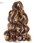 French Curly Crochet Braiding Hair Synthetic Loose Wave Ombre Braids Spiral Curls Pre Stretched Hair Extensions for Women