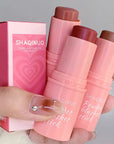 Soft blush stick, natural, saturated, long-lasting, waterproof, brightens skin tone, expanding color