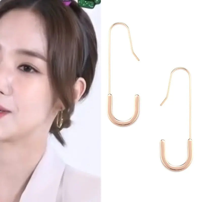 MENGJIQIAO 2024 Korean TV Star Crystal Tassel Drop Earrings for Women Party Jewelry