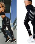 Kaminsky New Woman Fitness Leggings: High Elastic Shine Workout Pants