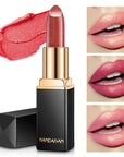 Shiny Gold Black Tube Lipstick Pearl Moisturizing Lipstick 9 Colors Available