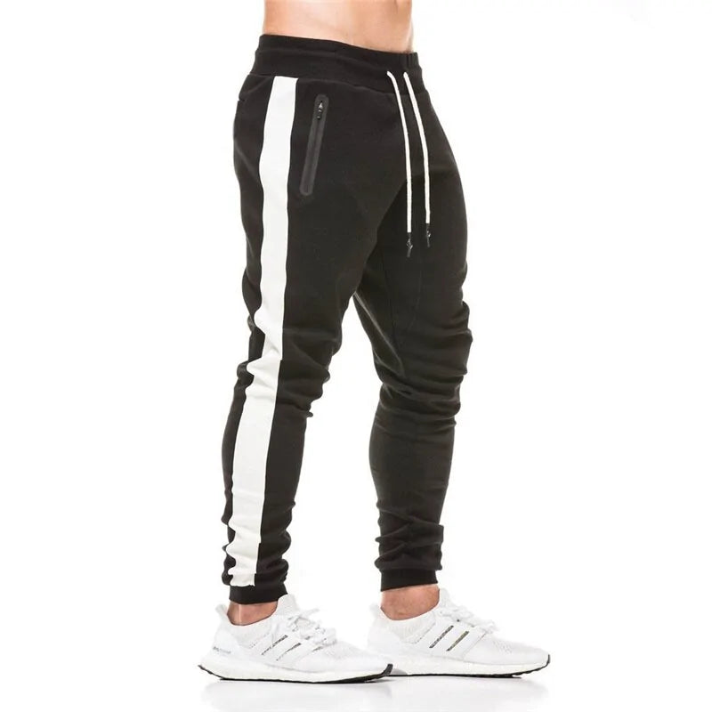 2024 Men&#39;s Cotton Jogger Sportswear Pants: Casual Fitness Workout Skinny Sweatpants