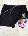 Anime Running Shorts Men Fitness Gym Training 2 in 1 Sports Shorts