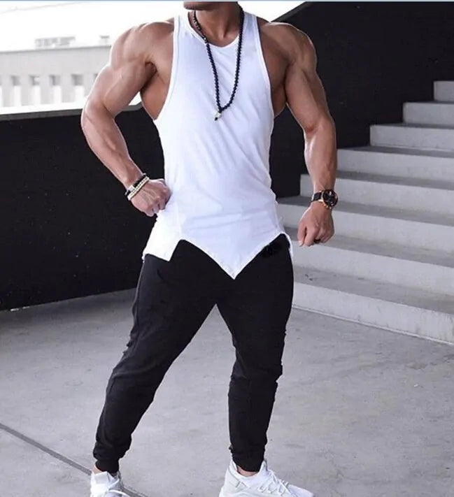 Men&#39;s Athletic Gym Fitness Tank Top - Solid Sleeveless Vest