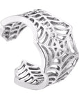 Kinitial Bat Rings Handmade Spider Web Animal Tail Puzzle Jewelry Open Adjustable Encircle Ring Wholesale Bijoux