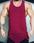 Men's Athletic Gym Fitness Tank Top - Solid Sleeveless Vest