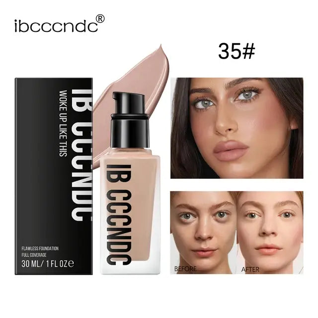 Makeup Liquid Bb Cream Full Coverage Foundation for Light Dark Skin Tone Invisible Pore Freckle Concealer